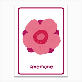 Anemone Flower 1 Canvas Print