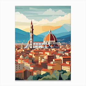 Florence, Italy, Geometric Illustration 3 Canvas Print