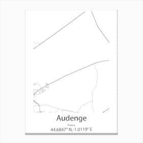 Audenge,France Minimalist Map Canvas Print