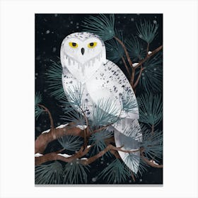 Snowy Owl Dark Version Canvas Print