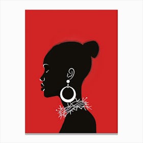 Silhouette Of A Woman 82 Canvas Print