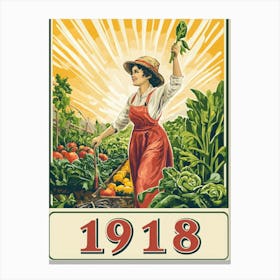 Aihrgdesign A Vintage Wartime Poster Promoting Victory Garden 2b172181 20d2 4f94 A0ea 7f968660e244 2 Canvas Print