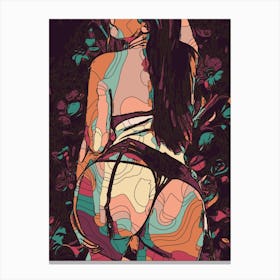 Abstract Geometric Sexy Woman 2 1 Canvas Print
