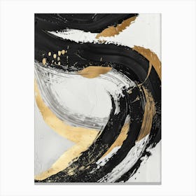 Abstract Black And Gold Canvas Print 14 Canvas Print