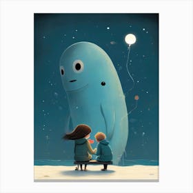 kids Illustration Emotional Conection 1 Canvas Print