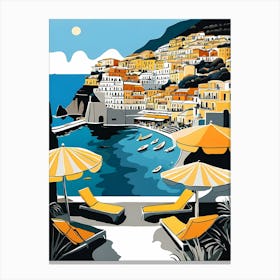Summer In Positano Painting (93) Canvas Print