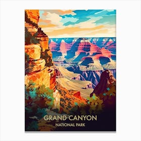 Grand Canyon National Park Travel Poster Illustration Style 2 Canvas Print