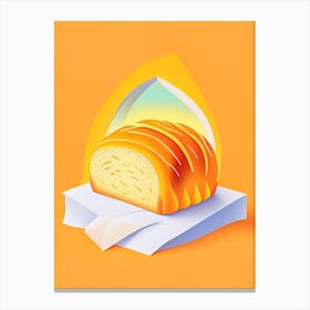 Brioche Bread Bakery Product Matisse Inspired Pop Art Canvas Print