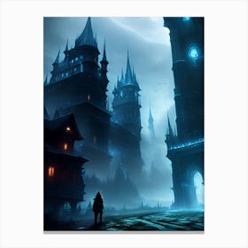 Dark Fantasy Castle Canvas Print