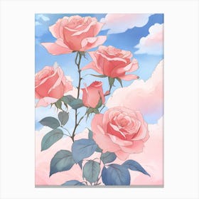 Pink Roses 24 Canvas Print