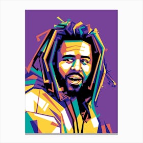 J Cole WPAP Canvas Print