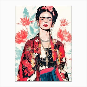 Frida Kahlo portrait 1 Stampe su tela