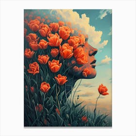 Tulips In The Sky Canvas Print