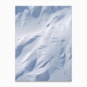 Aerial View Of A Snowy Mountain Canvas Print
