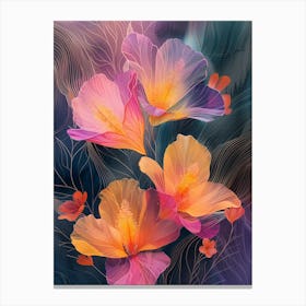 Hibiscus Flowers Canvas Print