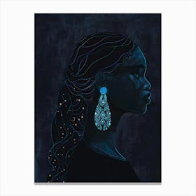 Blue Earring Canvas Print