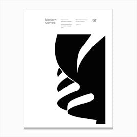 Modern Curves 07, Modern Architecture Design Poster, minimalist interior wall decor Canvas Print