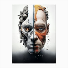 Face Of A Robot Canvas Print