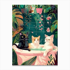 Cats In The Tub Canvas Print