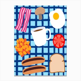 Fried Breakfast In Bed Canvas Print