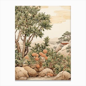 Japanese Skimmia Victorian Style 1 Canvas Print