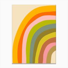 Colorful Boho Abstract Geometric Rainbow Canvas Print