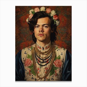 Harry Styles Kitsch Portrait 11 Canvas Print