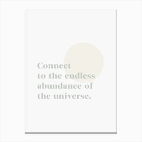 Connect To Abundance Sage Green Canvas Print