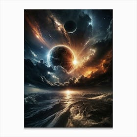 Planets In Space Canvas Print