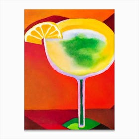 Frozen Margarita Paul Klee Inspired Abstract Cocktail Poster Canvas Print