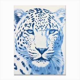 'Blue Leopard' Canvas Print