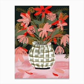 Plaid Vase Canvas Print