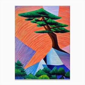 Radiata Pine Tree Cubist Canvas Print