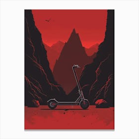 Electric Scooter In The Desert Canvas Print
