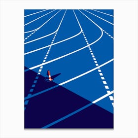 Illustration Of A Running Track Canvas Print