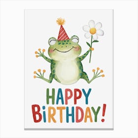 Happy Birthday Frog.13 Canvas Print