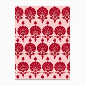 Red Floral Pattern Leinwandbild