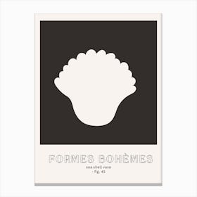 Formes Bohemes Bohemian Shapes White And Black Canvas Print