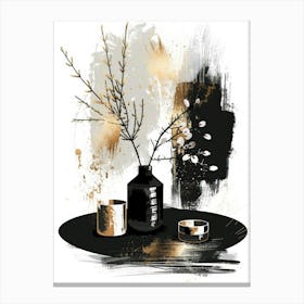 Black And Gold 19 Canvas Print