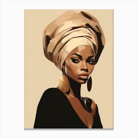 African Woman In Turban 1 Canvas Print