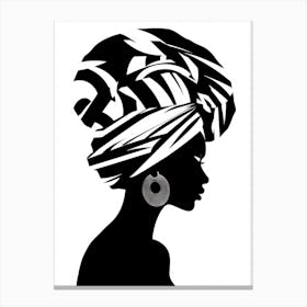 African Woman In A Turban 11 Canvas Print