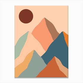 Abstract Mountain Landscape Canvas Print