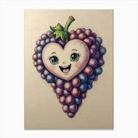 Grape Heart 1 Canvas Print