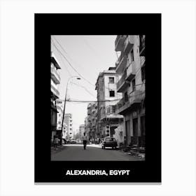 Poster Of Alexandria, Egypt, Mediterranean Black And White Photography Analogue 3 Canvas Print