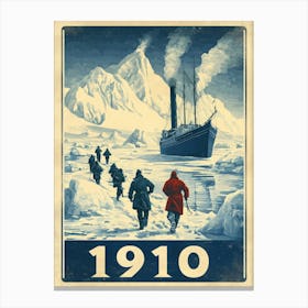 Aihrgdesign A Vintage Adventure Poster Of A Polar Exploration 4541f0ab 00f2 4fae 8cb1 952aa88ddd21 0 Canvas Print