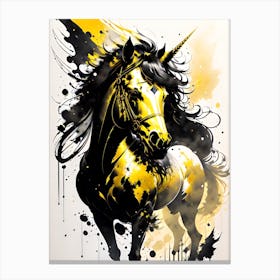 Gold Unicorn Canvas Print