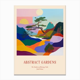 Colourful Gardens The Garden Of Morning Calm South Korea 2 Red Poster Canvas Print