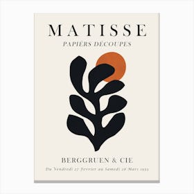 Matisse organic floral 7 Canvas Print