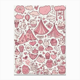 Doodles Set Canvas Print