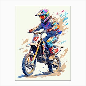 Motocross Rider Canvas Print